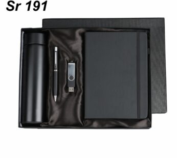 Professional Black Combo Gift Set | Pen, Diary, Pen Drive, Bottle | Dimensions: 10.8 x 9.5 x 2 inches