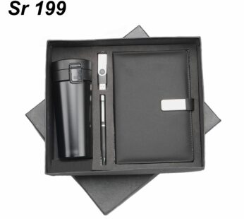 Premium Corporate Gifting Set with Pen, Diary, Pen Drive, and Bottle – Dimensions: L-28.5cm, W-23.5cm, H-5.5cm
