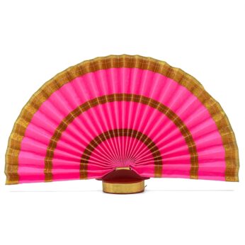 Vibrant Flurescent Pink Color Thiru Udayada with Stand – Add Elegance to Your Attire (9inch- Height)