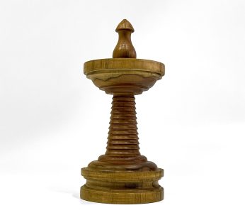 Enchanting Glow: Discover the Timeless Charm of our Wooden Nilavilaku (8inch Height)