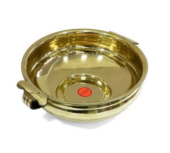 South Indian Brass uruli bowl for your festive and home decorations (H 3 x L 13.5 x W 11inch)