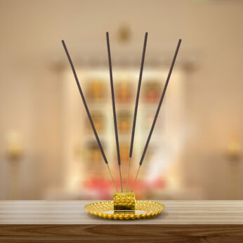 Experience Pure Air with Our Golden Brass Incense Stick Holder (Agarbatti Stand)