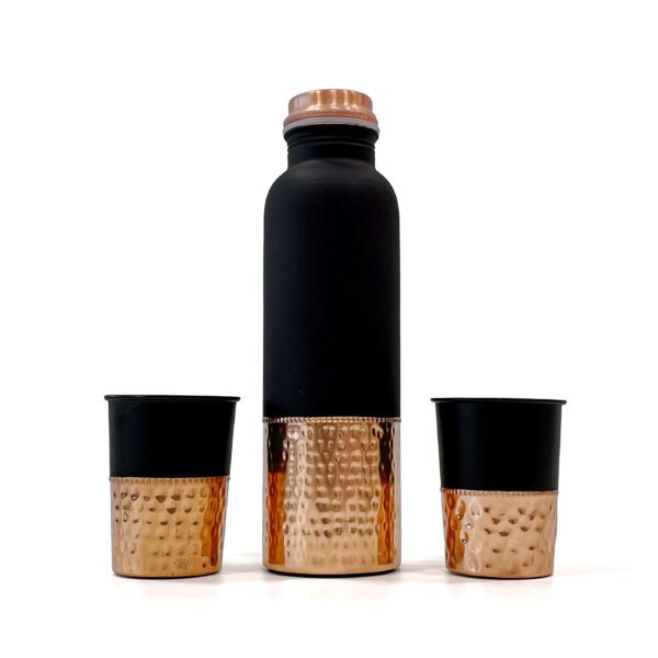 Copper Bottle with Cups Set