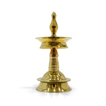 Embrace the divine radiance with our traditional brass nilavilakku (Height – 4.5 Inches)