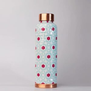 Copper floral bottle