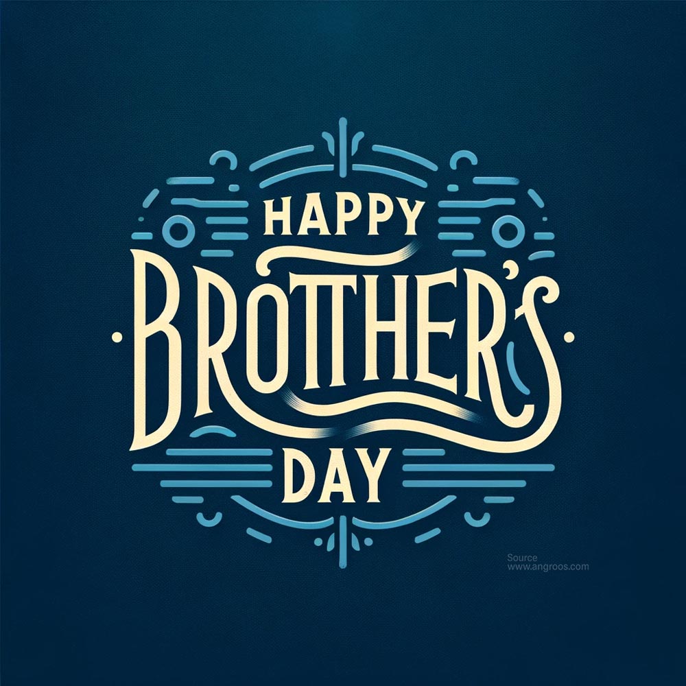 DALL E 2024 05 21 13.44.28 An elegant and classic design for a Brothers Day greeting featuring the text Happy Brothers Day in a classic serif font. The background is a sim India's Favourite Online Gift Shop