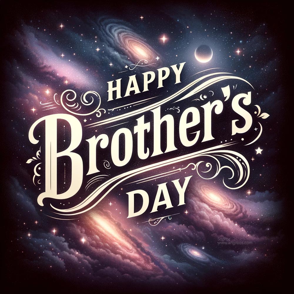 DALL E 2024 05 21 13.44.30 An exquisite Brothers Day greeting image featuring the text Happy Brothers Day in a classic serif font. The background is designed to evoke a sen India's Favourite Online Gift Shop