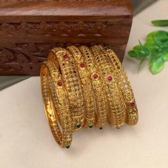 Traditional Imitation Gold Bangle Set – Timeless Elegance and Affordability