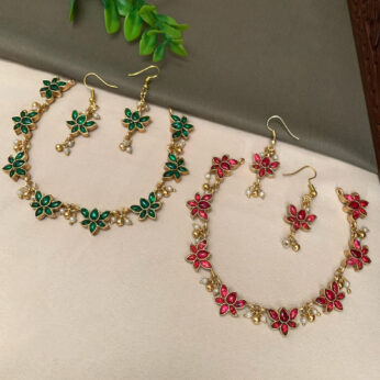 Exquisite Floral Jewelry Sets with Matching Earrings