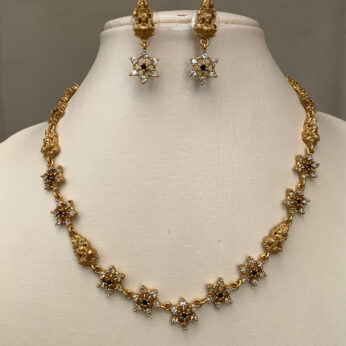 Elegant Diamond Star Necklace and Earrings Set