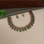 Green and Red Imitation Necklace