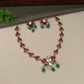 Charming Petite Imitation Jewelry Set with Colorful Gemstones