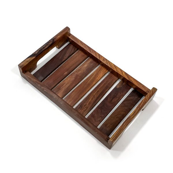 rectangular wooden tray