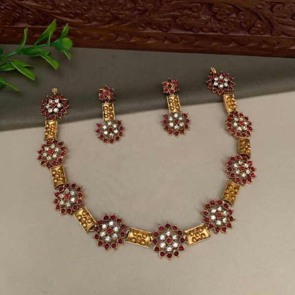 Regal Ruby Accent Necklace Set