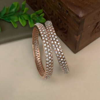 Sparkling Elegance: Rose Gold Bangle Set for Every Occasion