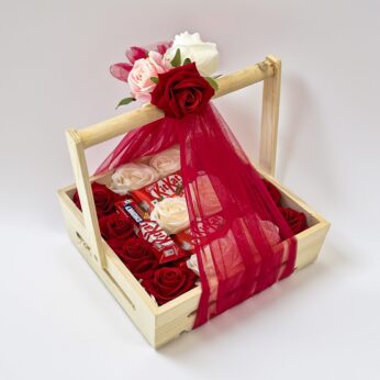 Engagement Gift Hamber for Women with Chocolate and Flowers