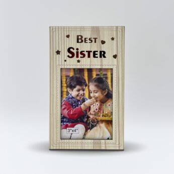 Exquisite Best Sister Wooden Photo Frame (3×4 Inch Photo size)