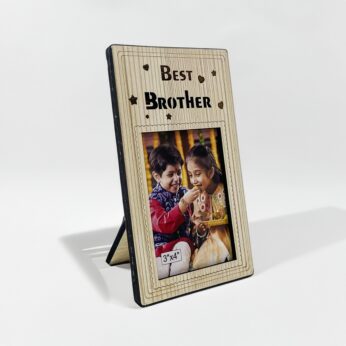 Stunning Best Brother Wooden Photo Frame: A Timeless Gift for Cherished Memories | (3×4 Inch Photo size)