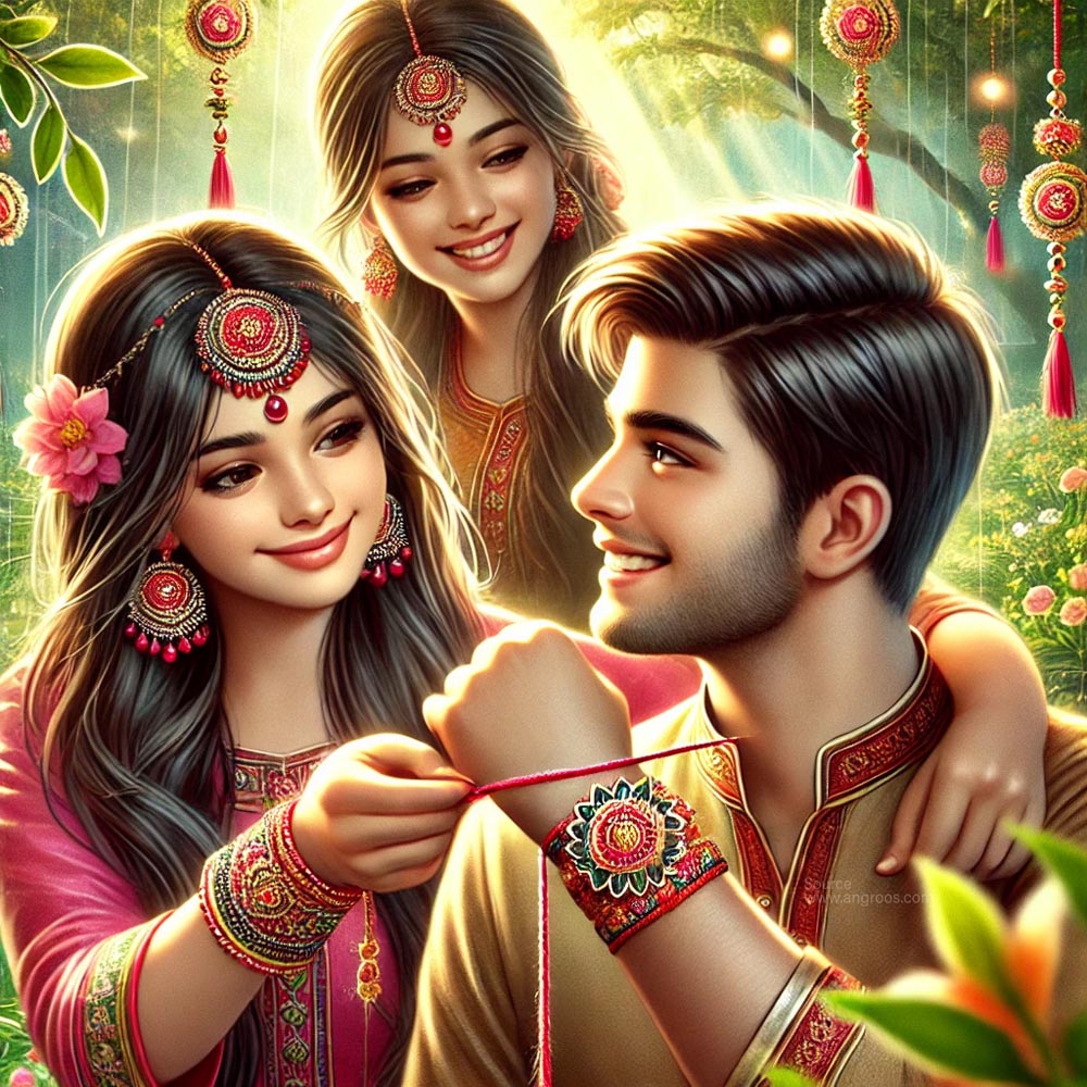 Colorful Rakhi threads symbolizing sibling love and happy Raksha Bandhan wishes.