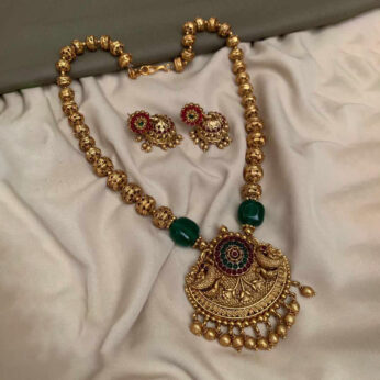 Royal Peacock Imitation Necklace Set