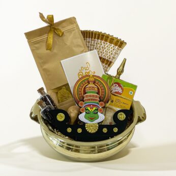 Elegant Onam Gift Hamper Featuring Uruli – Perfect for Onam & Vishu