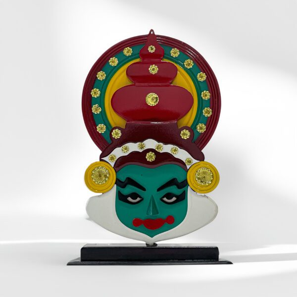 Cultural Heritage Kathakali Wooden Face Stand