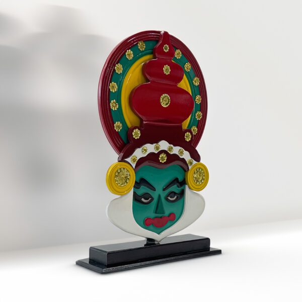 Cultural Heritage Kathakali Wooden Face Stand