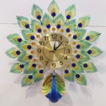 Elegant Peacock Wall Clock