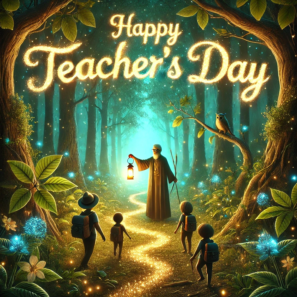 Teachers Day image with an enchanted forest theme India's Favourite Online Gift Shop