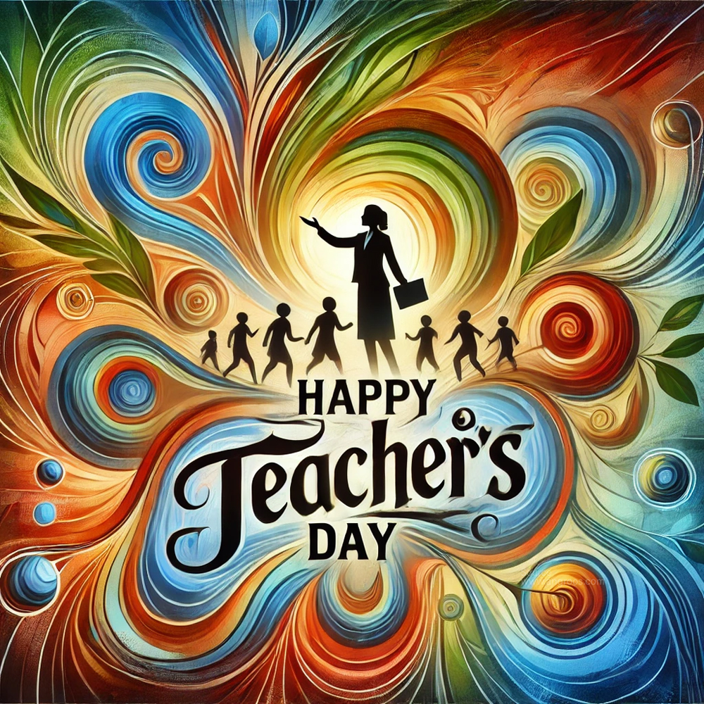 A unique and artistic Teachers Day image with an abstract theme India's Favourite Online Gift Shop