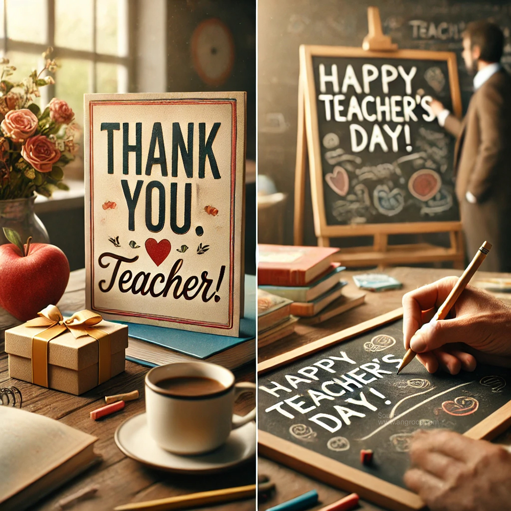 Two realistic Teachers Day images India's Favourite Online Gift Shop