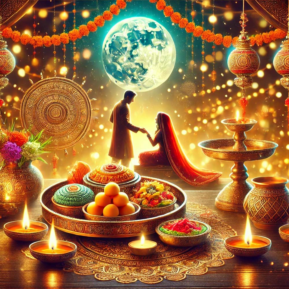 realistic Karwa Chauth celebration image India's Favourite Online Gift Shop