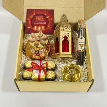 Premium Gifts for Diwali: Elegant Hamper with Brass Decor & Treats