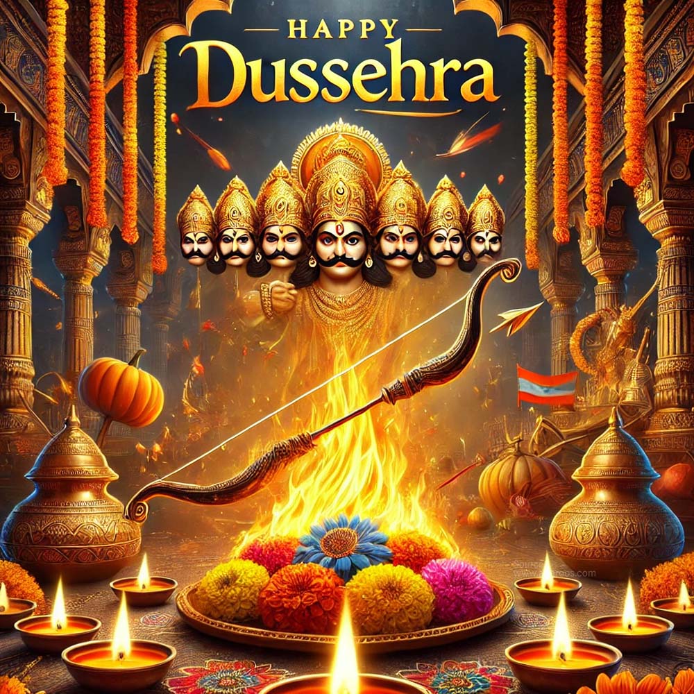 vibrant Dussehra greeting card India's Favourite Online Gift Shop